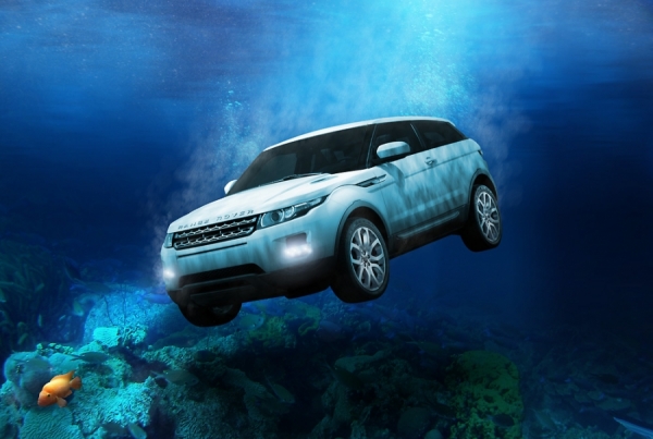 Photograph Nick Tandy Range Rover Sunk on One Eyeland
